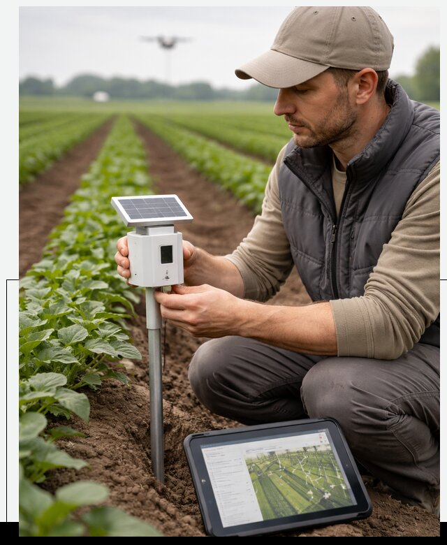 IoT мониторинг сельскохозяйственных полей и контроля в Новомосковске