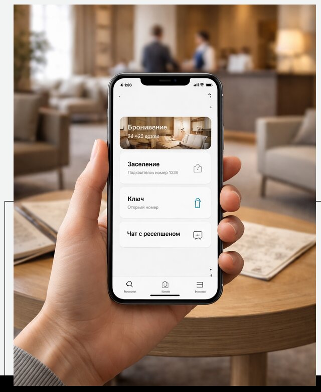 Мобильное приложение для гостей отеля в Новомосковске, управление сервисом
